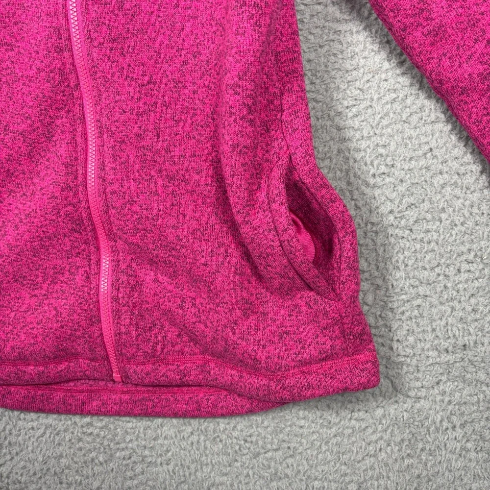 The North Face Jacket Girls XL Pink Crescent Full Zip Sweater Fleece Heathered